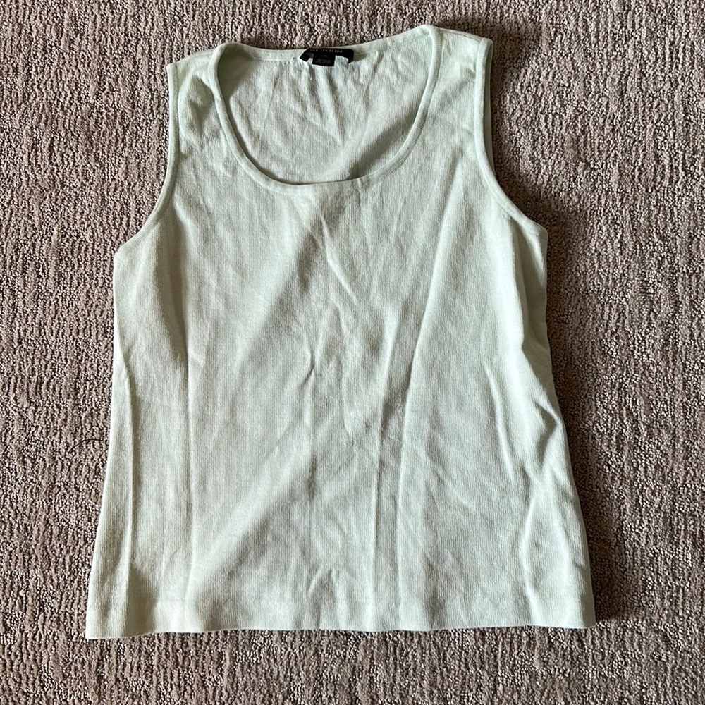 Pastel green St. John shell tank top
